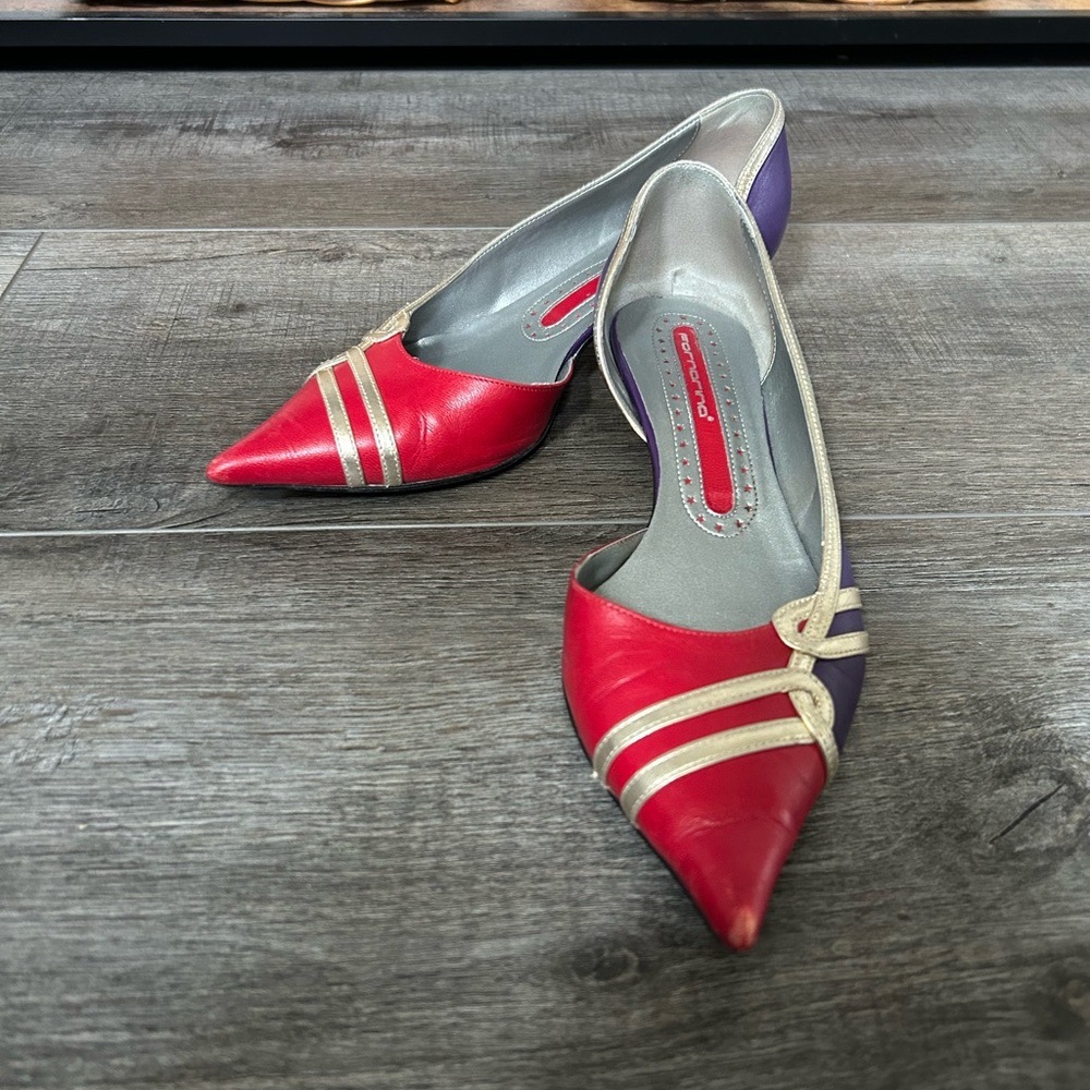 Fornarina vintage pointed toe kitten heels